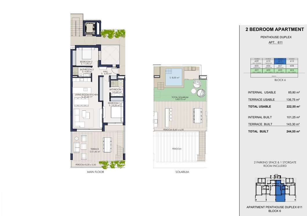 2 Zimmer Penthouse zu verkaufen in Estepona mit Pool Garage - 978.200 € (Ref: 9799082)