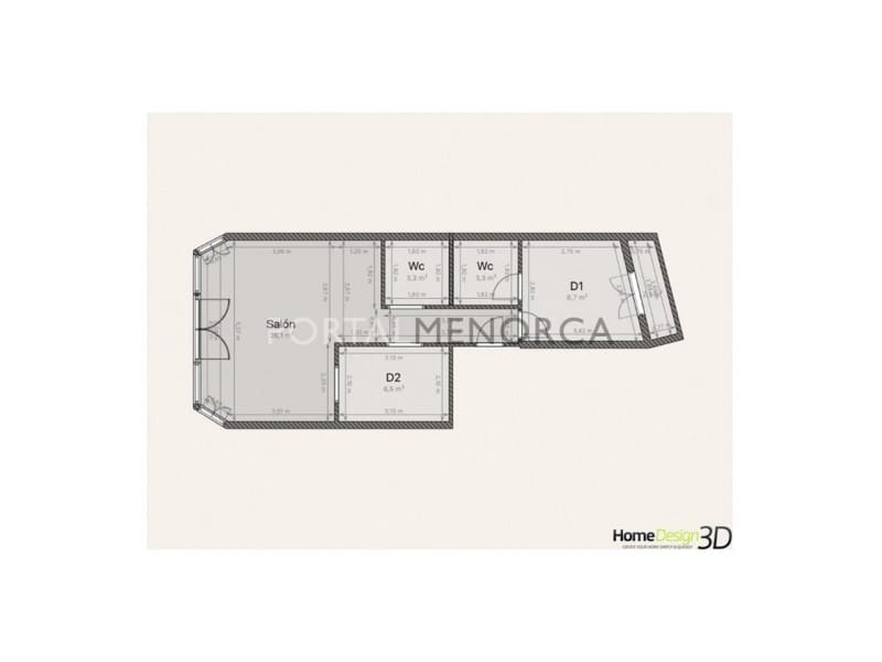 2 sovrum Lägenhet till salu i Mahon / Mao - 280 000 € (Ref: 10035120)