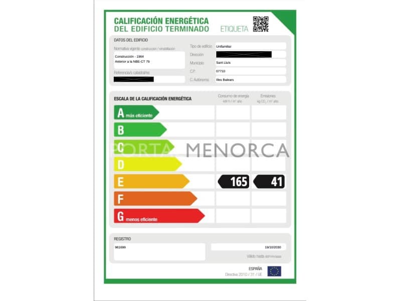 6 camera da letto Finca/Casa di Campagna in vendita in San Luis / Sant Lluis con piscina - 1.500.000 € (Rif: 9402039)