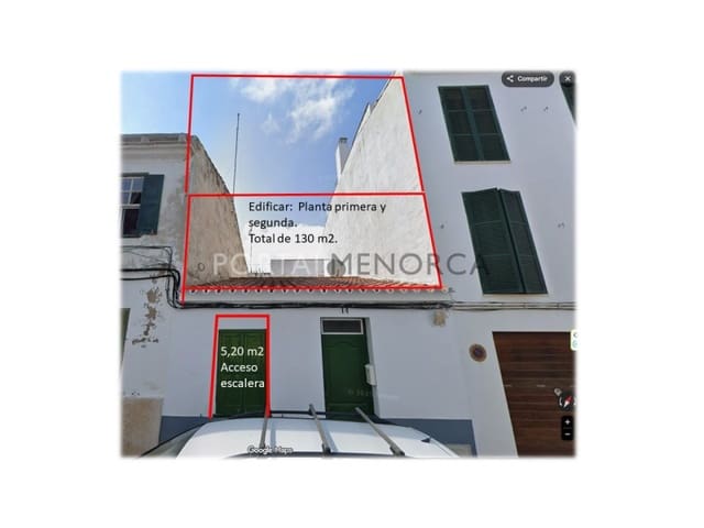 Byggetomt til salgs i Mahón / Maó - € 80 000 (Ref: 9772933)