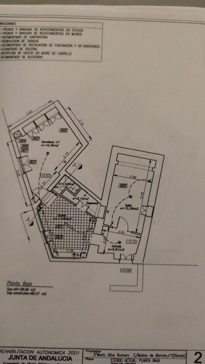 3 soveværelse Byhus til salg i Ronda med garage - € 110.000 (Ref: 9111763)