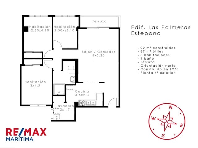Piso de 3 habitaciones en Estepona en venta - 449.000 € (Ref: 9065297)