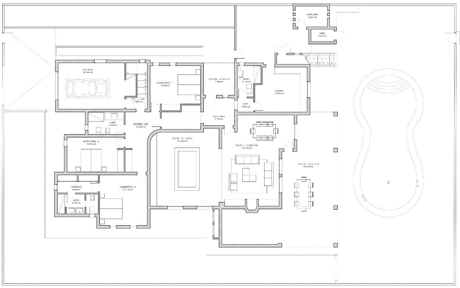 5 soverom Villa til salgs i Vera med svømmebasseng garasje - € 1 450 000 (Ref: 5440721)