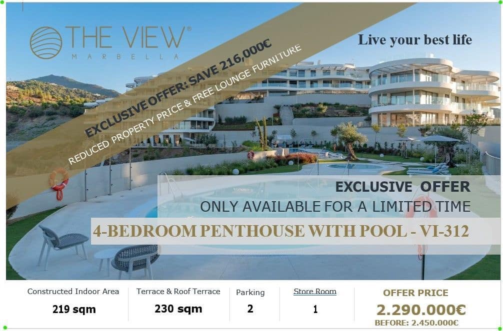 4 soverom Penthouse til salgs i Benahavis med svømmebasseng garasje - € 2 290 000 (Ref: 8084267)