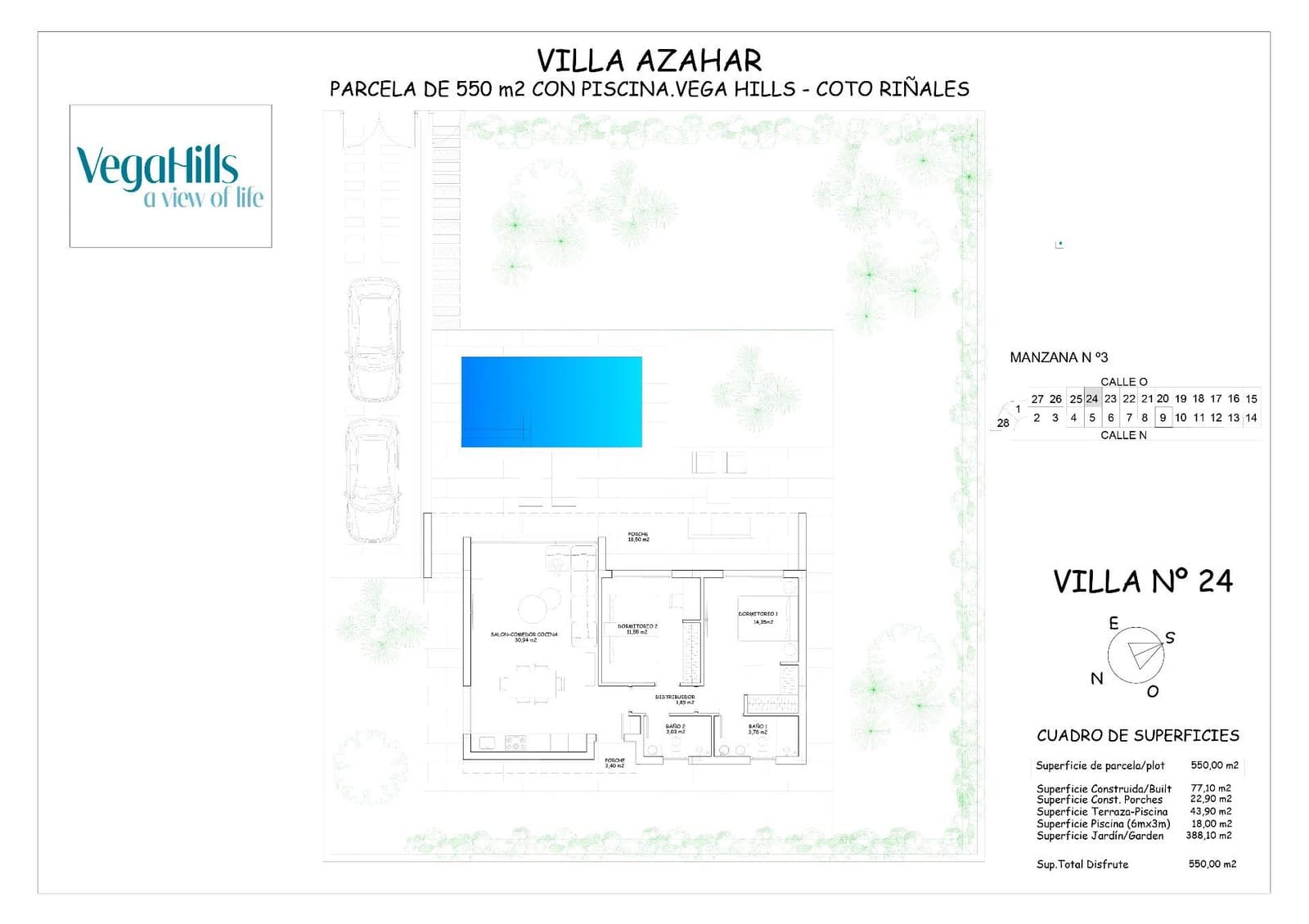 2 soverom Villa til salgs i Calasparra med svømmebasseng garasje - € 282 000 (Ref: 8208237)