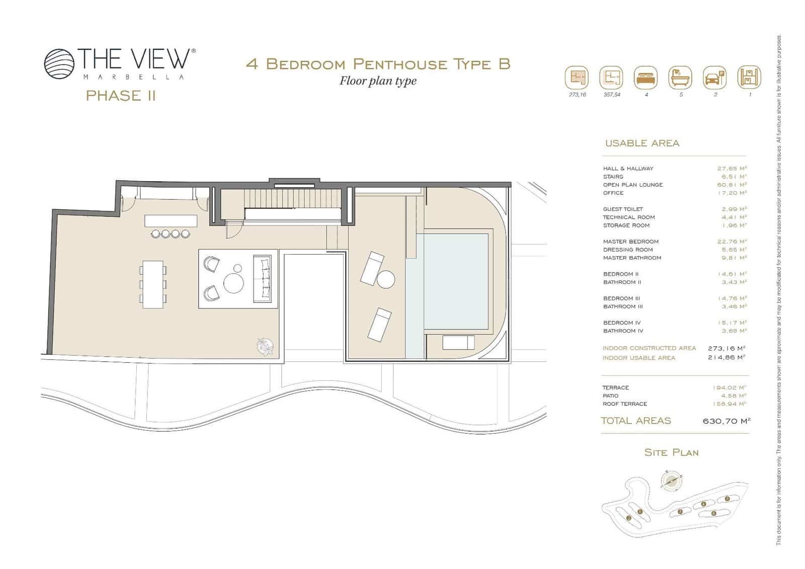 4 soveværelse Penthouse til salg i Benahavis med swimmingpool garage - € 2.945.000 (Ref: 8493378)