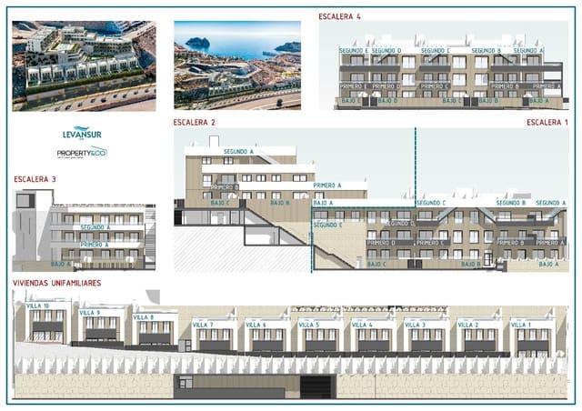 2 soveværelse Lejlighed til salg i El Hornillo, Aguilas med swimmingpool garage - € 223.000 (Ref: 8821712)