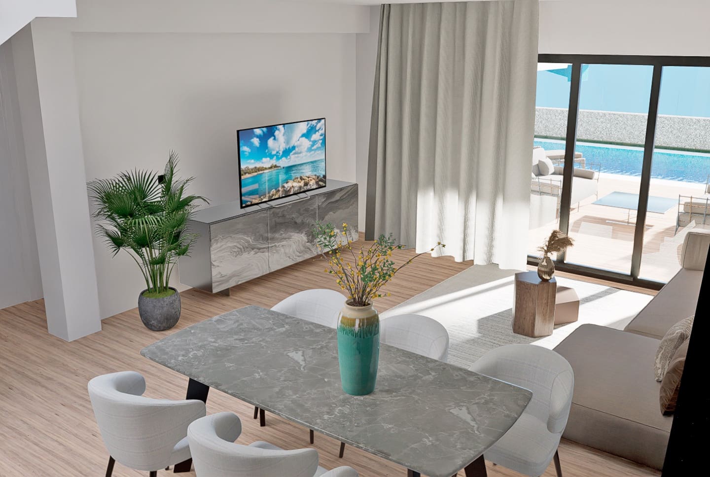 Bungalow de 2 habitaciones en Finestrat en venta con piscina garaje - 329.900 € (Ref: 7021310)