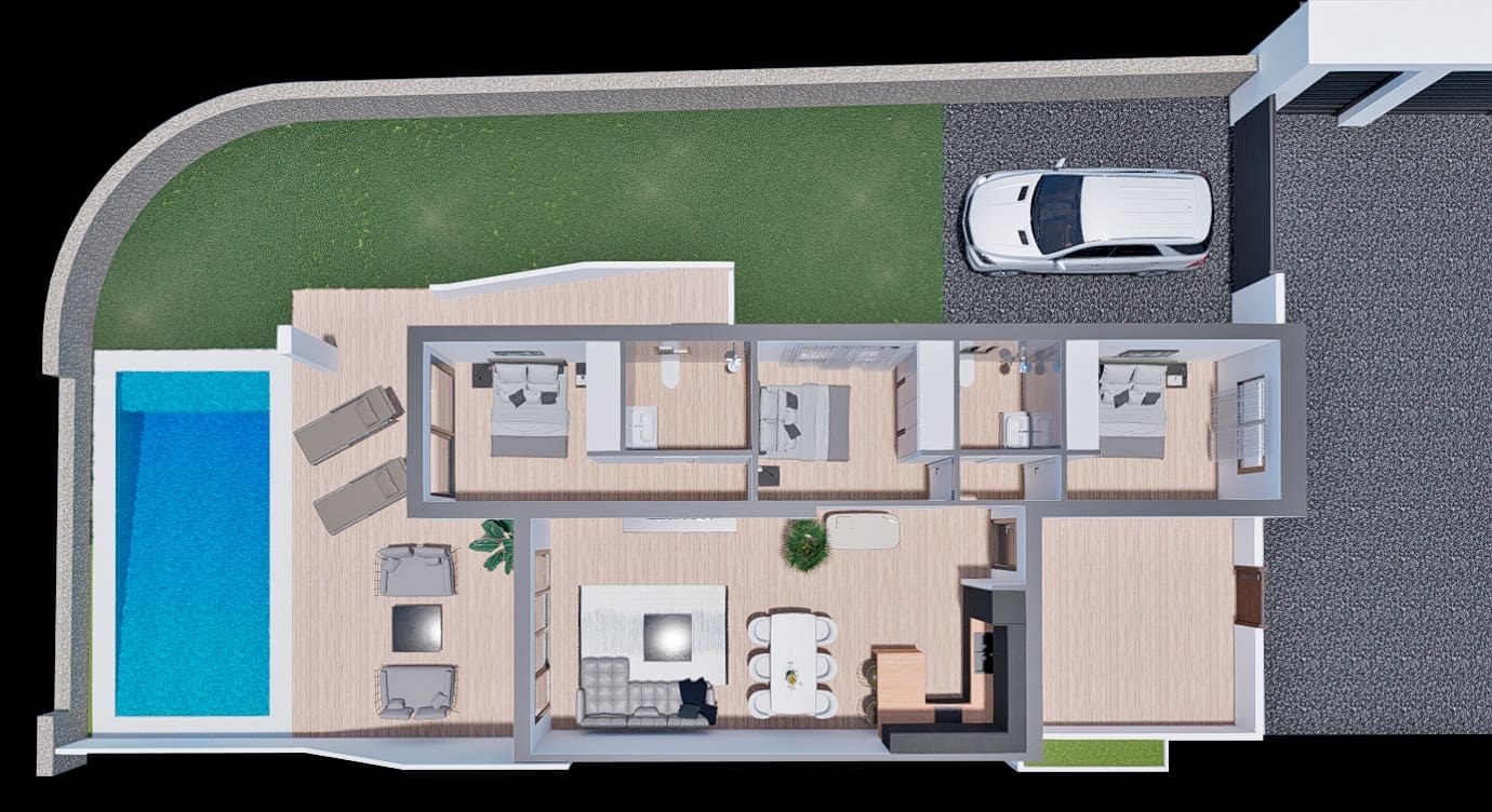 Bungalow de 2 habitaciones en Finestrat en venta con piscina garaje - 329.900 € (Ref: 7021310)