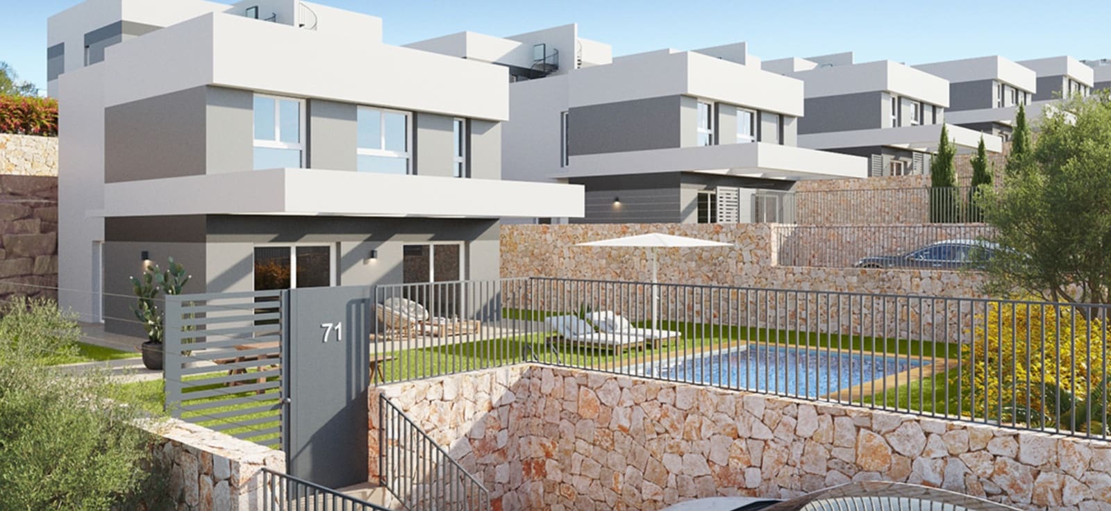 4 makuuhuone Huvila myytävänä paikassa Finestrat mukana uima-altaan 
autotalli - 555 000 € (Ref: 8472142)