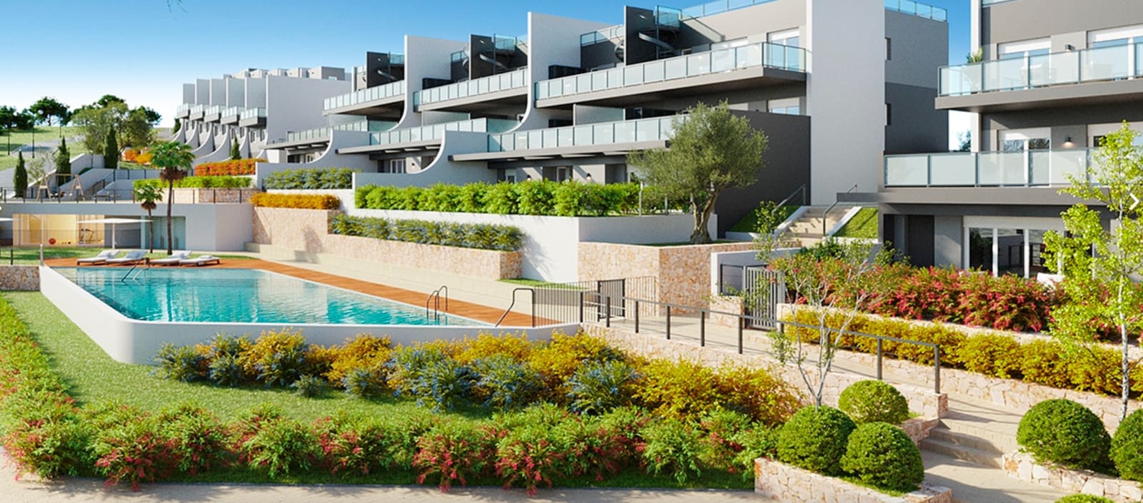 4 soveværelse Semi-Rækkehus til salg i Finestrat med swimmingpool garage - € 435.000 (Ref: 9000960)