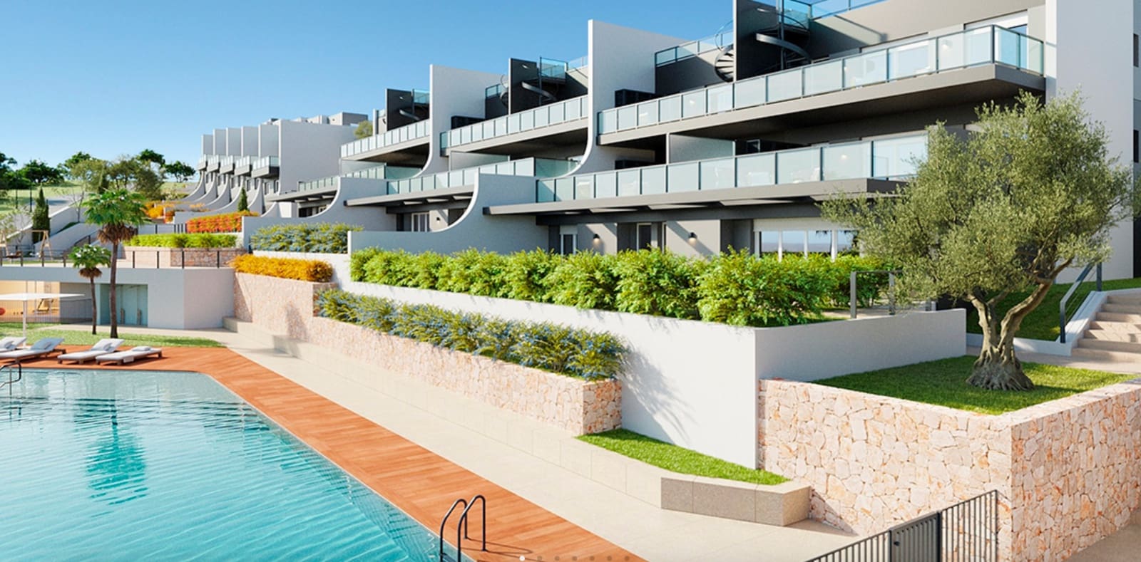 4 soveværelse Semi-Rækkehus til salg i Finestrat med swimmingpool garage - € 435.000 (Ref: 9000960)