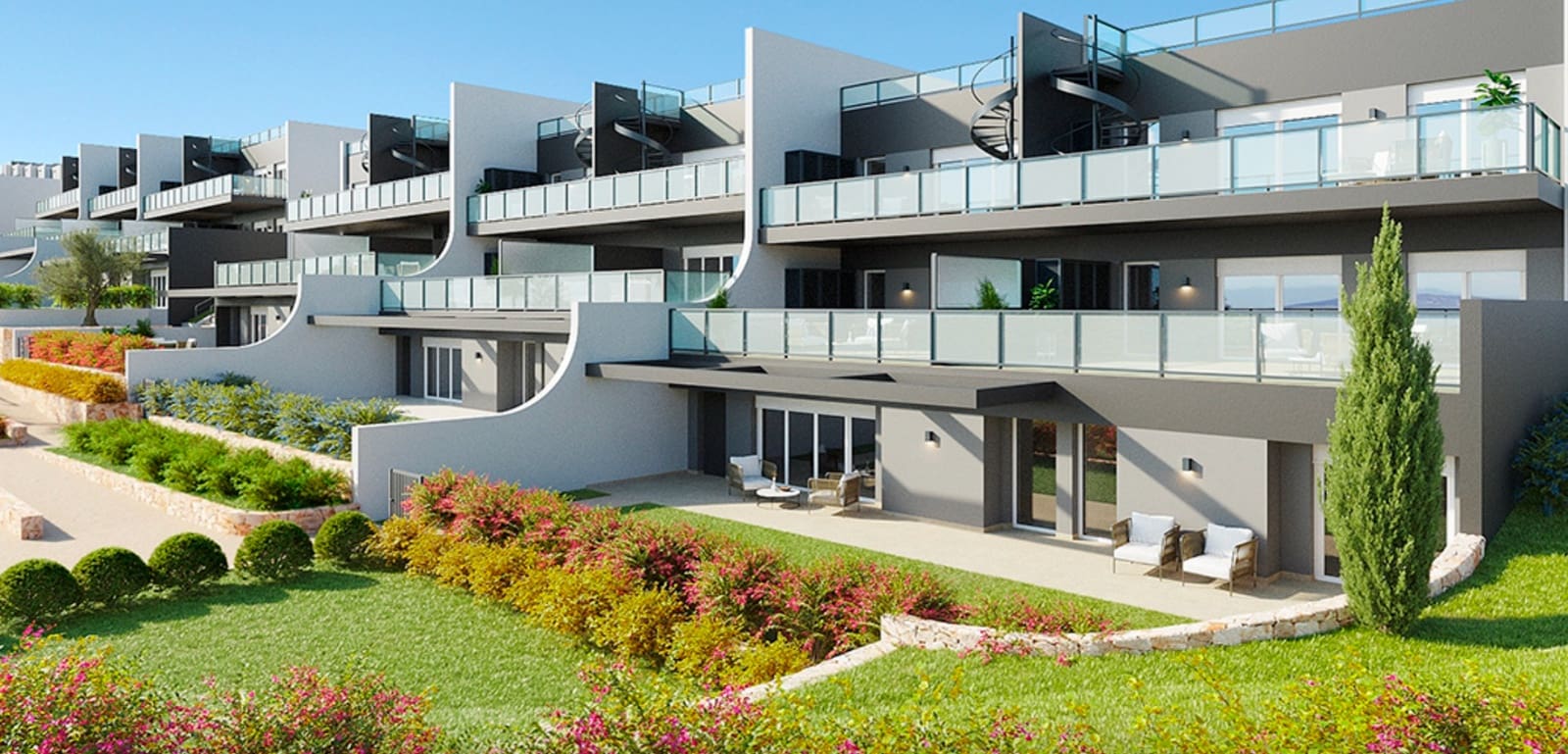 4 soveværelse Semi-Rækkehus til salg i Finestrat med swimmingpool garage - € 435.000 (Ref: 9000960)