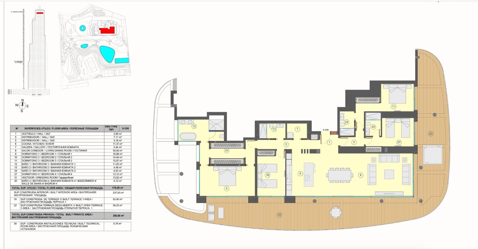 4 bedroom Apartment for sale in Benidorm with pool garage - € 3,400,000 (Ref: 9269212)