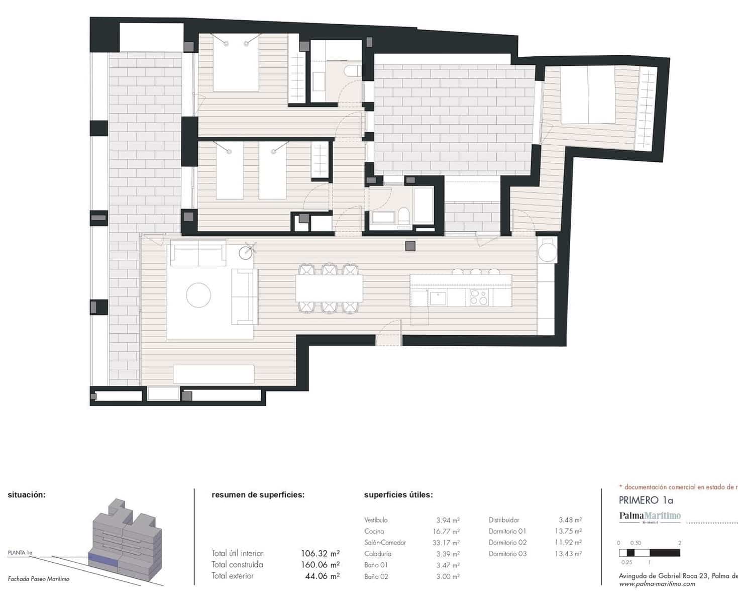 2 quarto Apartamento para venda em Palma de Mallorca - 1 200 000 € (Ref: 7386484)