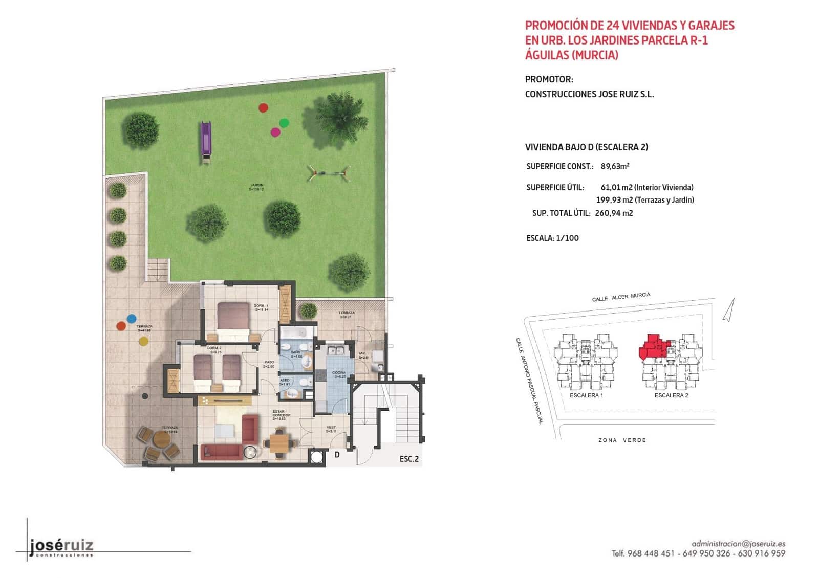 2 camera da letto Appartamento in vendita in Aguilas con piscina garage - 275.000 € (Rif: 10068059)