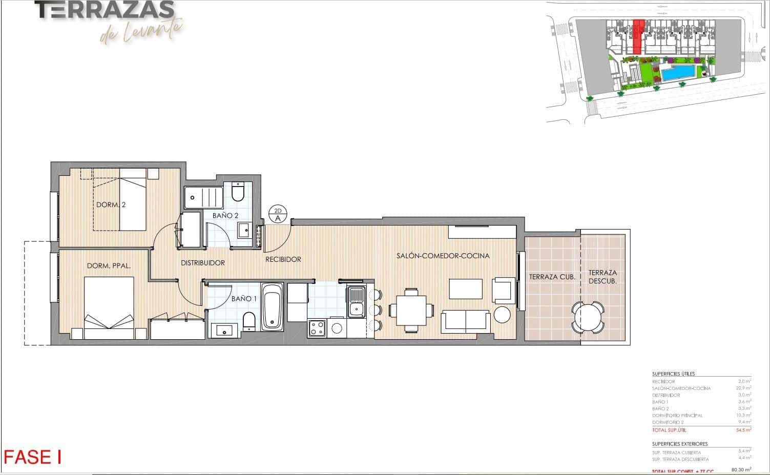 2 bedroom Flat for sale in Aguilas with pool garage - € 228,000 (Ref: 8699798)