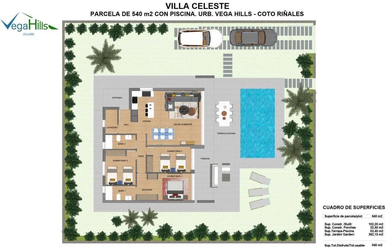 3 soveværelse Villa til salg i Calasparra med swimmingpool garage - € 319.000 (Ref: 9021119)