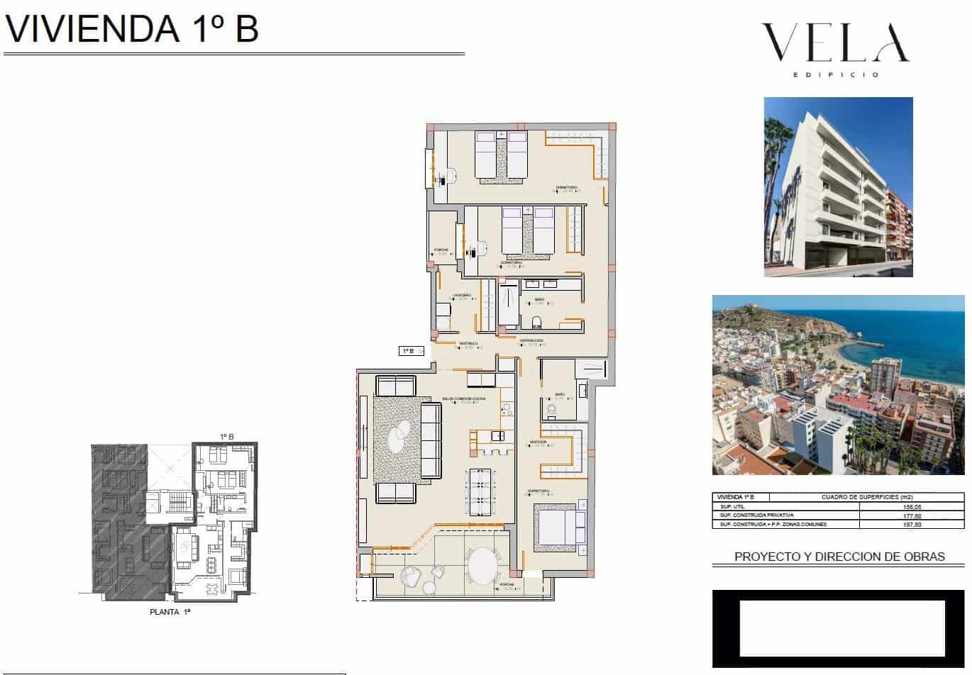 3 slaapkamer Flat te koop in Aguilas met garage - € 320.000 (Ref: 9759119)