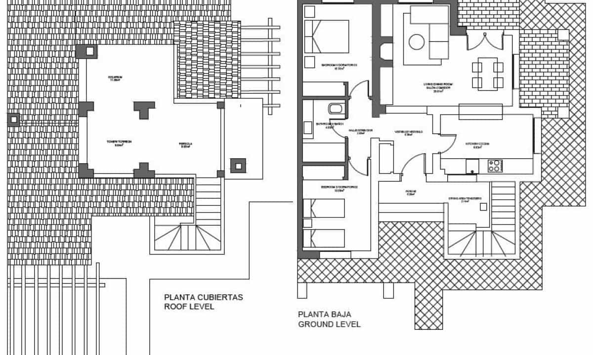 2 makuuhuone Omakotitalo myytävänä paikassa Las Palas mukana uima-altaan - 205 000 € (Ref: 10127460)
