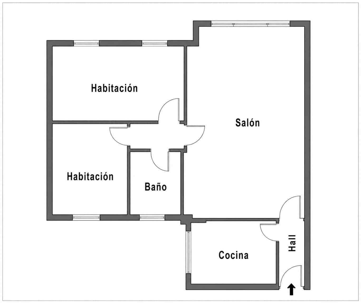 2 soveværelse Lejlighed til salg i Malaga by - € 249.900 (Ref: 9942504)