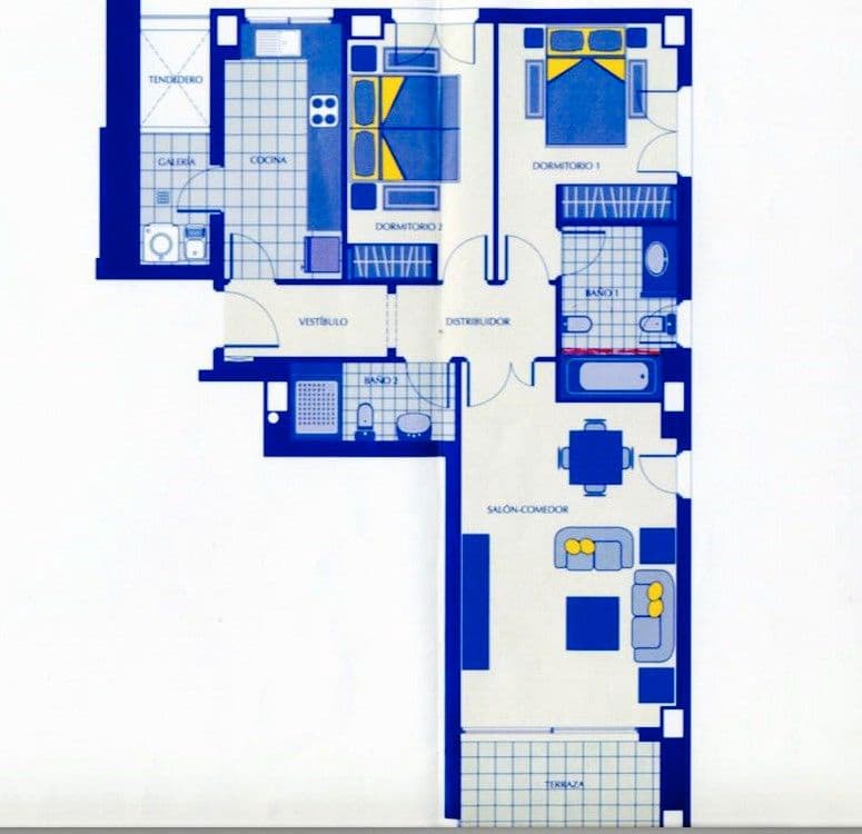 Appartement de 2 chambres à louer à Alicante ville avec piscine garage - 1 550 € (Ref: 9346541)