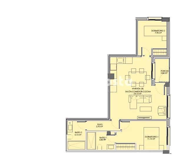 2 soveværelse Lejlighed til salg i Alfaz del Pi / L'Alfas del Pi - € 189.000 (Ref: 9617994)