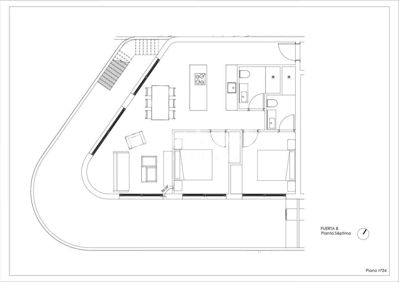 2 slaapkamer Penthouse te koop in Calpe / Calp met zwembad garage - € 892.125 (Ref: 9618028)