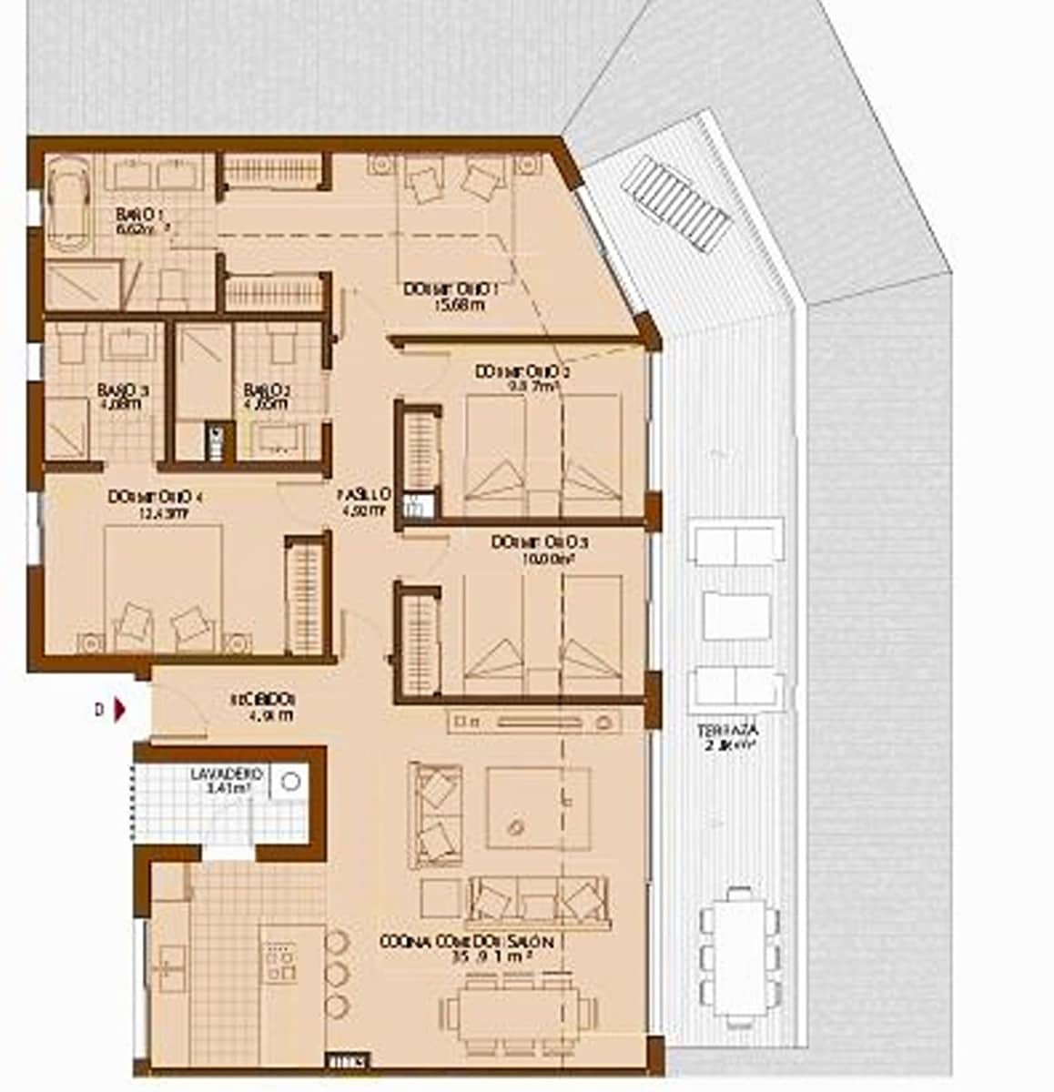 4 makuuhuone Kattohuoneisto myytävänä paikassa Fuengirola mukana uima-altaan 
autotalli - 655 000 € (Ref: 8410615)