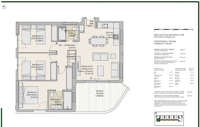 3 sovrum Lägenhet till salu i Torre del Mar, Vélez-Málaga med pool garage - 430 000 € (Ref: 9166604)