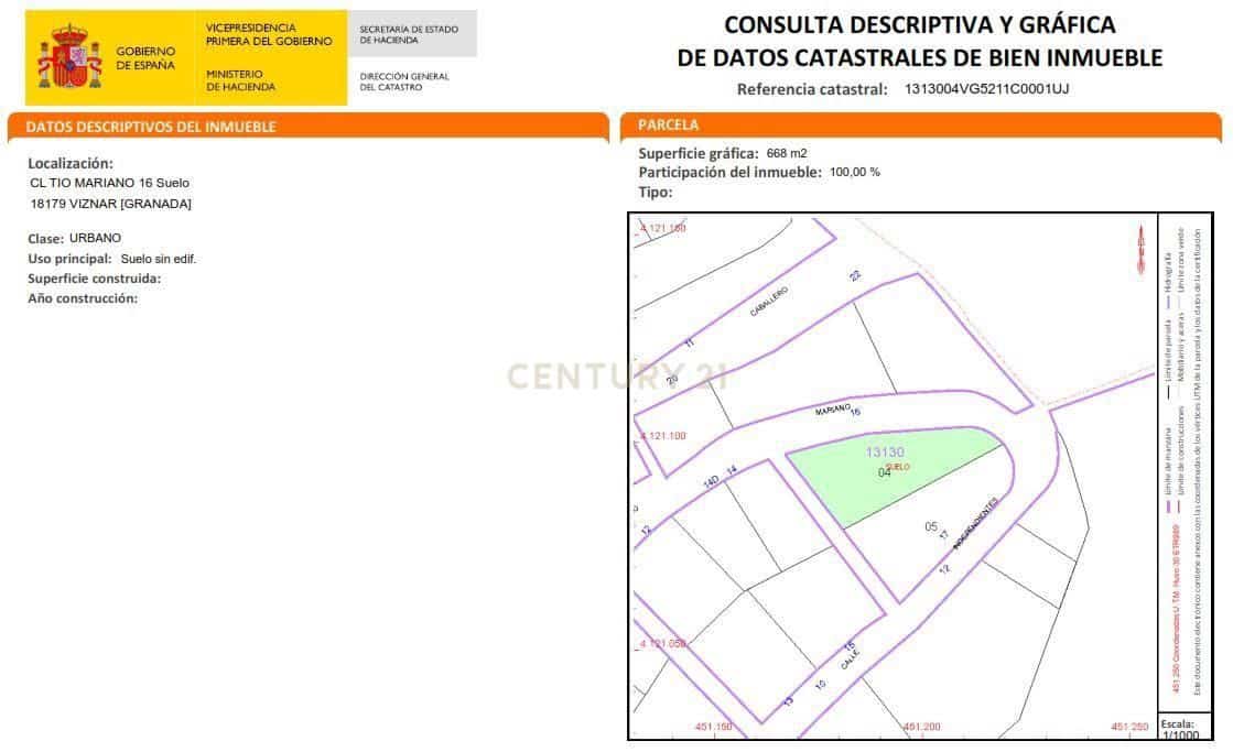 Byggetomt til salgs i Viznar - € 96 000 (Ref: 9289679)