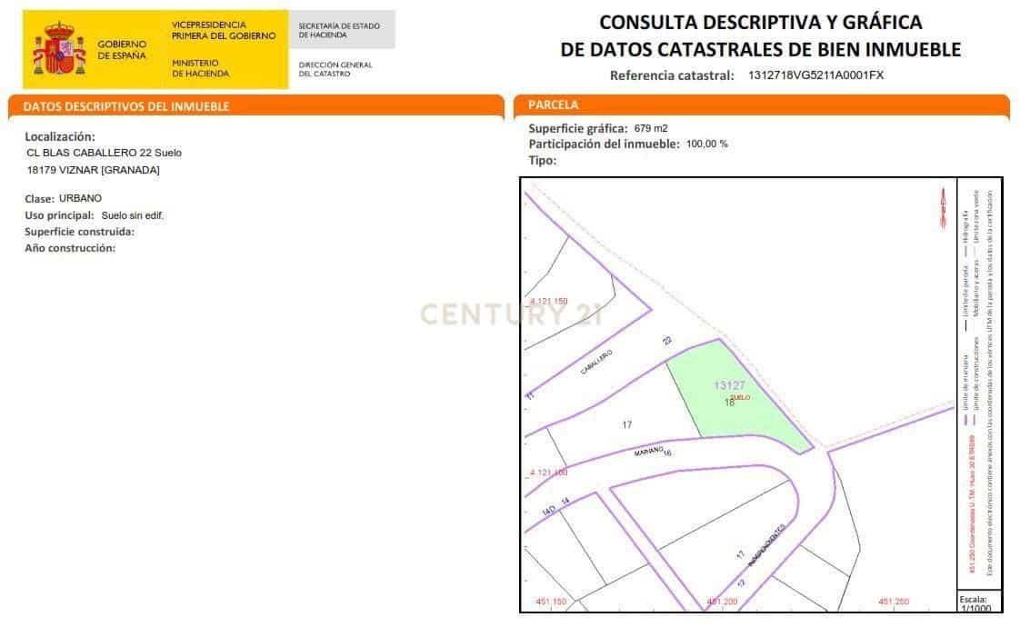 Byggegrund til salg i Viznar - € 89.000 (Ref: 9289682)