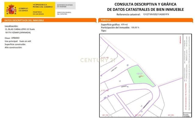 Bouwgrond te koop in Víznar - € 89.000 (Ref: 9289682)