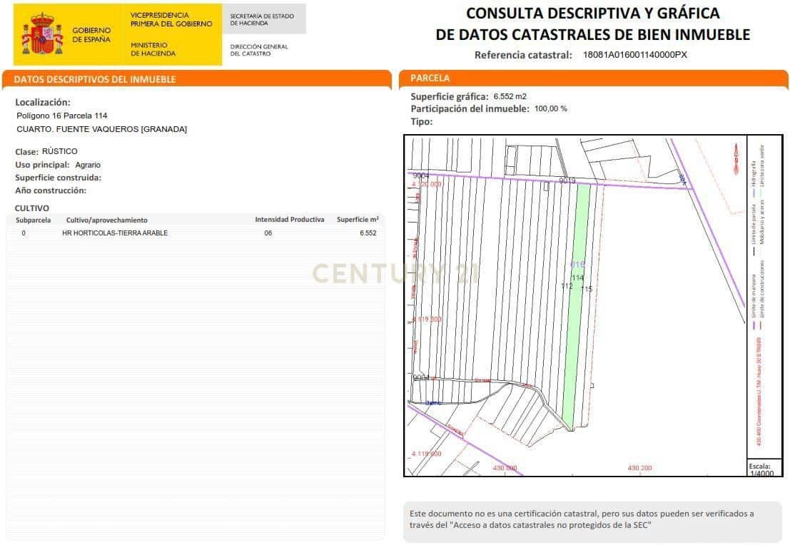 Undeveloped Land for sale in Fuente Vaqueros - € 65,000 (Ref: 9289714)