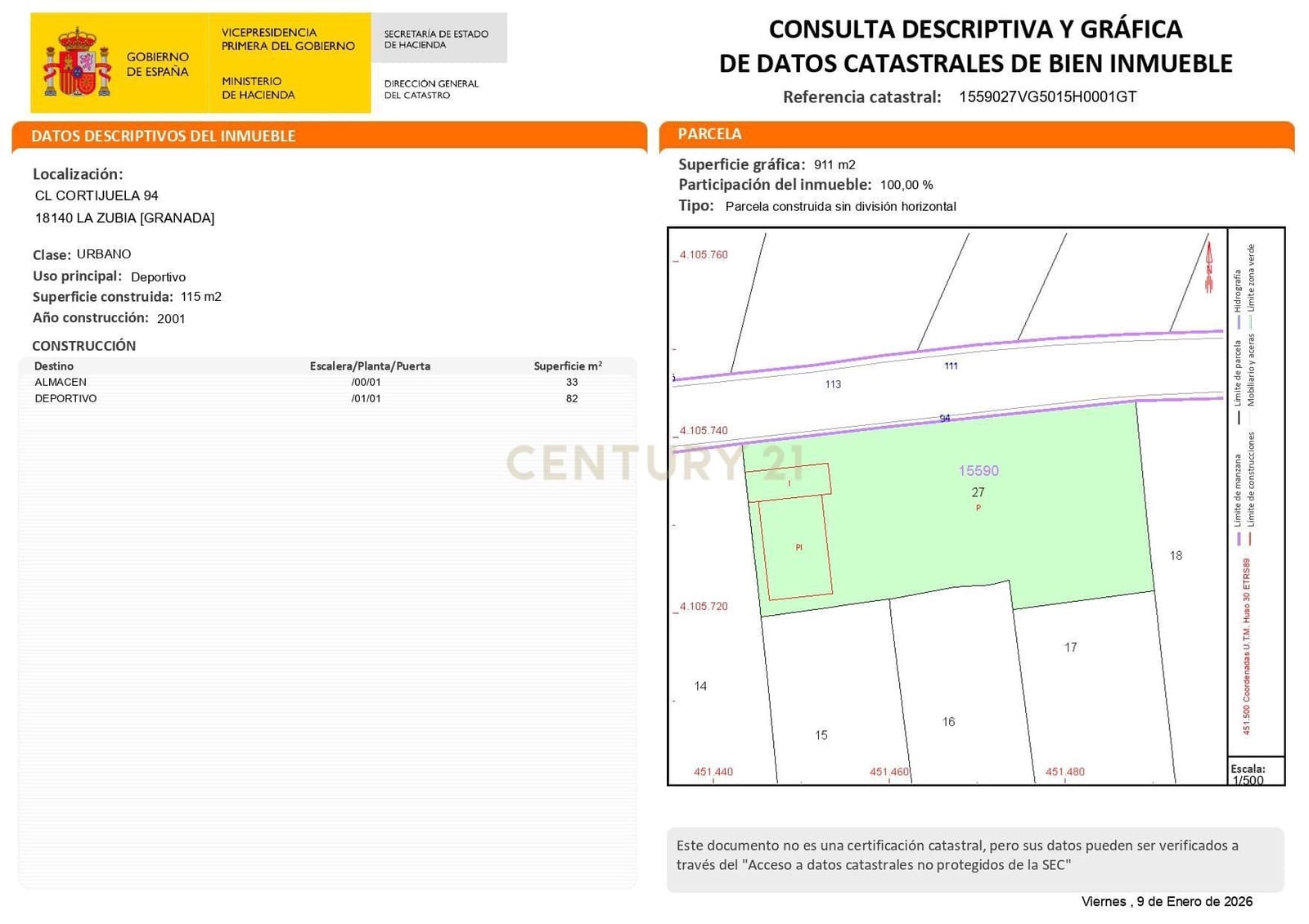 Terreno Não Urbanizado para venda em La Zubia - 140 000 € (Ref: 9495574)