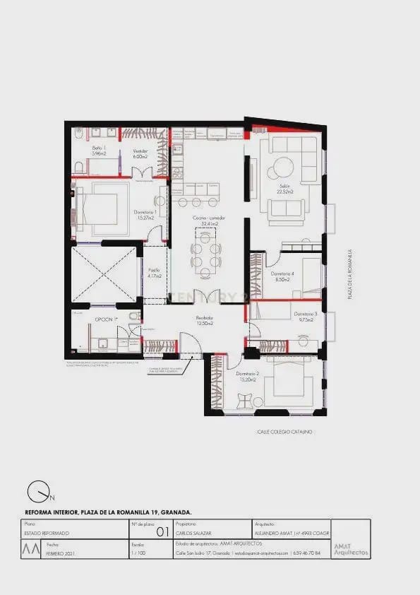 Apartamento de 4 habitaciones en Granada ciudad en venta - 790.000 € (Ref: 9558972)