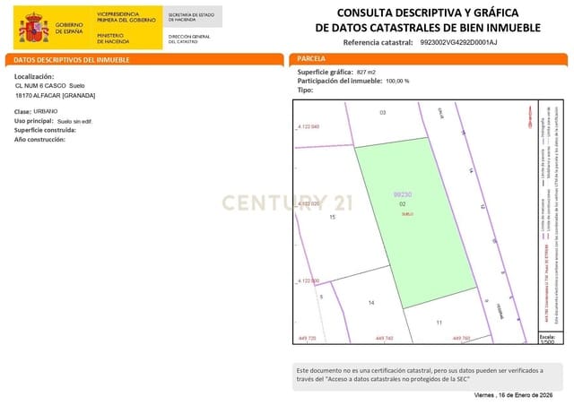 Area Edificabile in vendita in Alfacar - 450.000 € (Rif: 9652398)