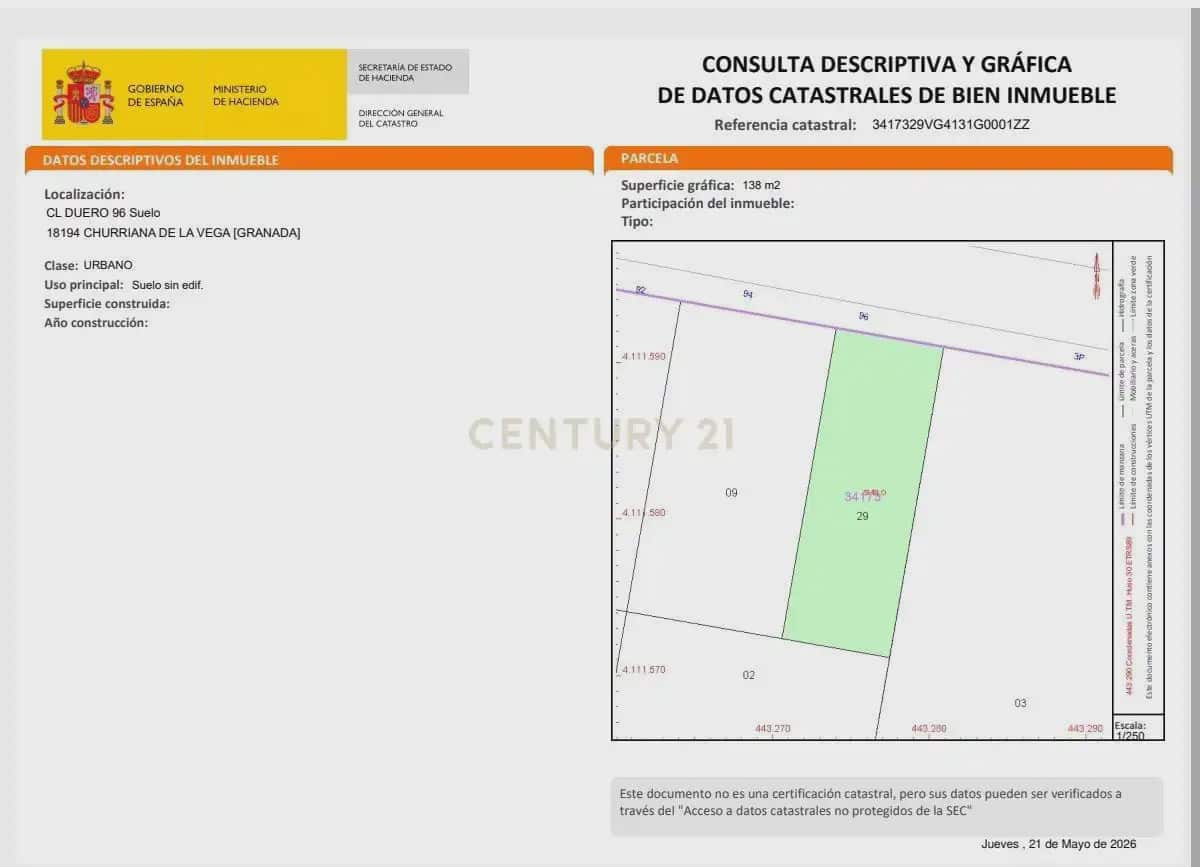 Byggetomt til salgs i Churriana de la Vega - € 79 900 (Ref: 9852129)