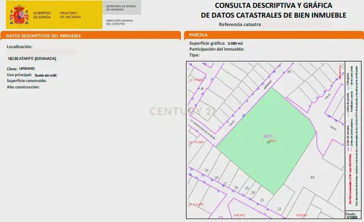 Tontti myytävänä paikassa Atarfe - 278 000 € (Ref: 9893231)