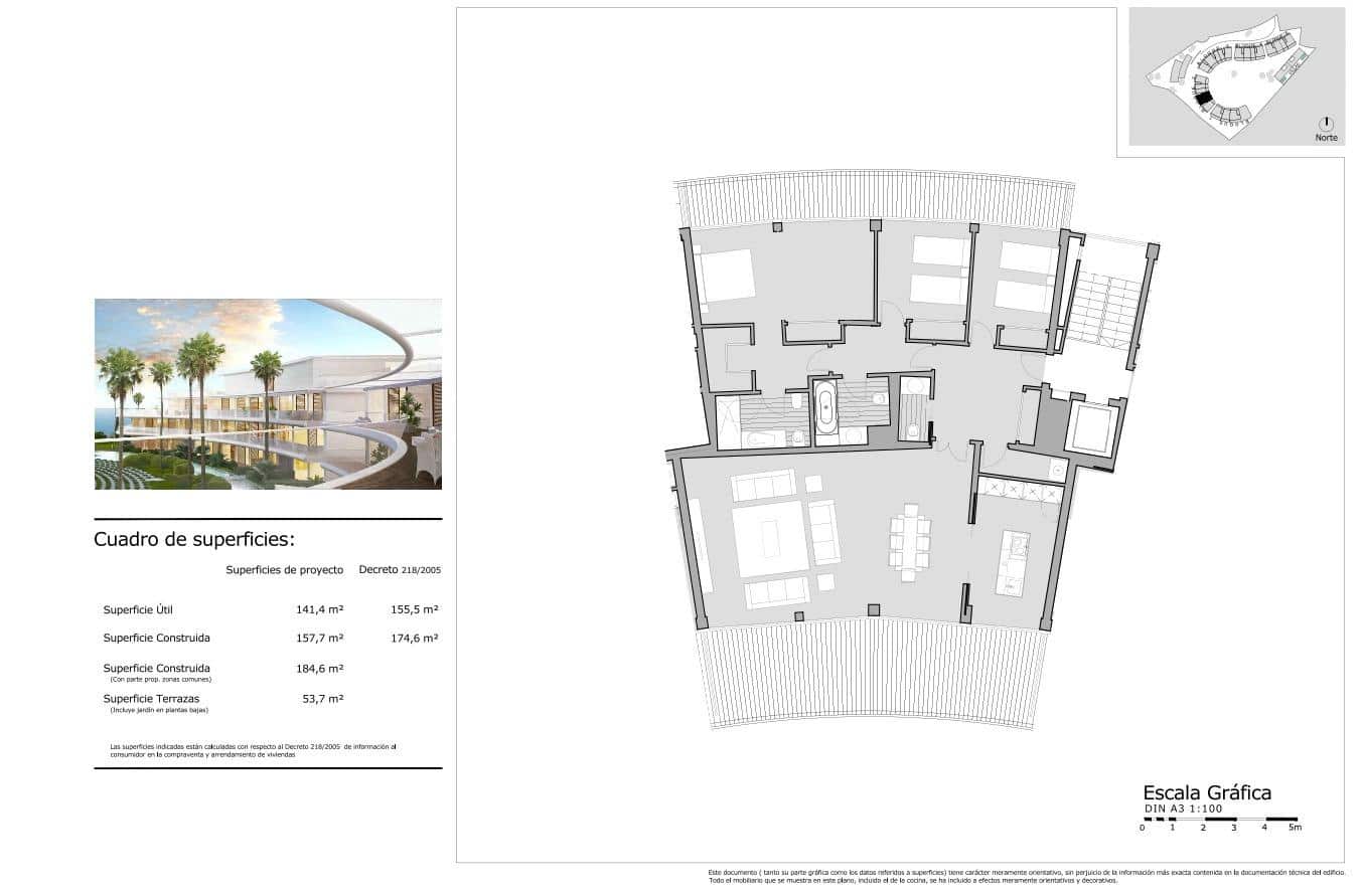 3 quarto Apartamento para venda em Estepona com piscina garagem - 1 449 500 € (Ref: 8377765)