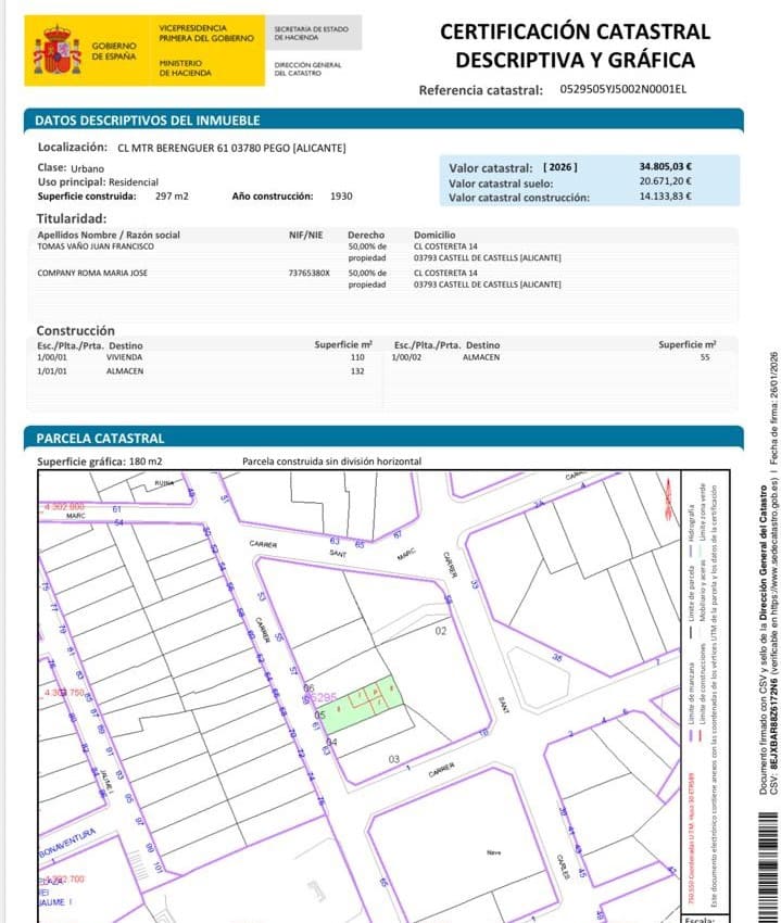 Byggetomt til salgs i Pego - € 79 000 (Ref: 9964163)