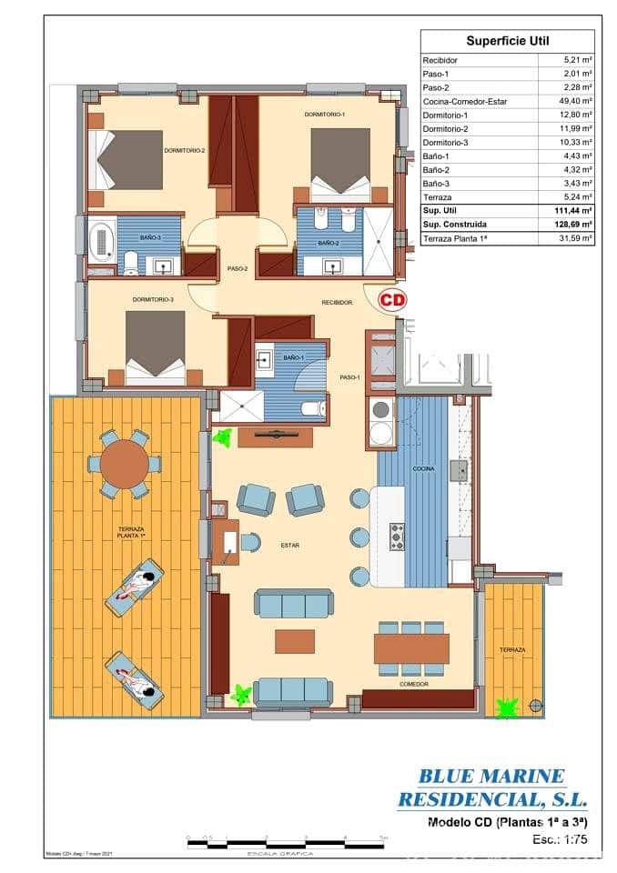 3 bedroom Flat for sale in Vinaros with pool garage - € 460,000 (Ref: 10116164)