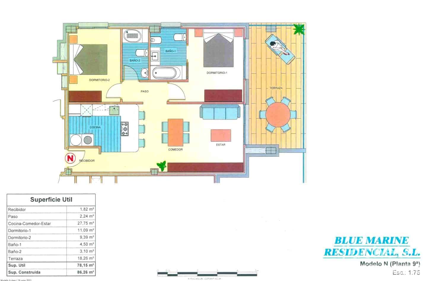2 sypialnia Penthouse na sprzedaż w Vinaros z basenem garażem - 499 000 € (Ref: 10116167)