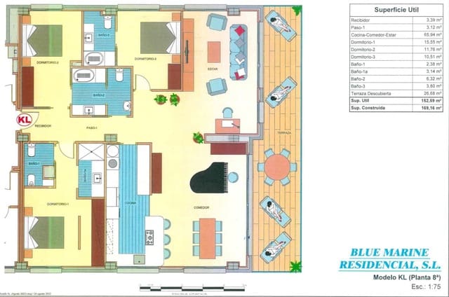 3 sypialnia Mieszkanie na sprzedaż w Vinaròs z basenem garażem - 980 000 € (Ref: 10116169)