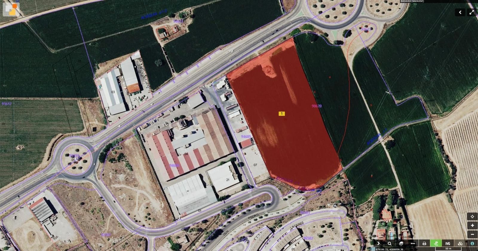 Tontti myytävänä paikassa Badajoz kaupunki - 475 000 € (Ref: 9201909)