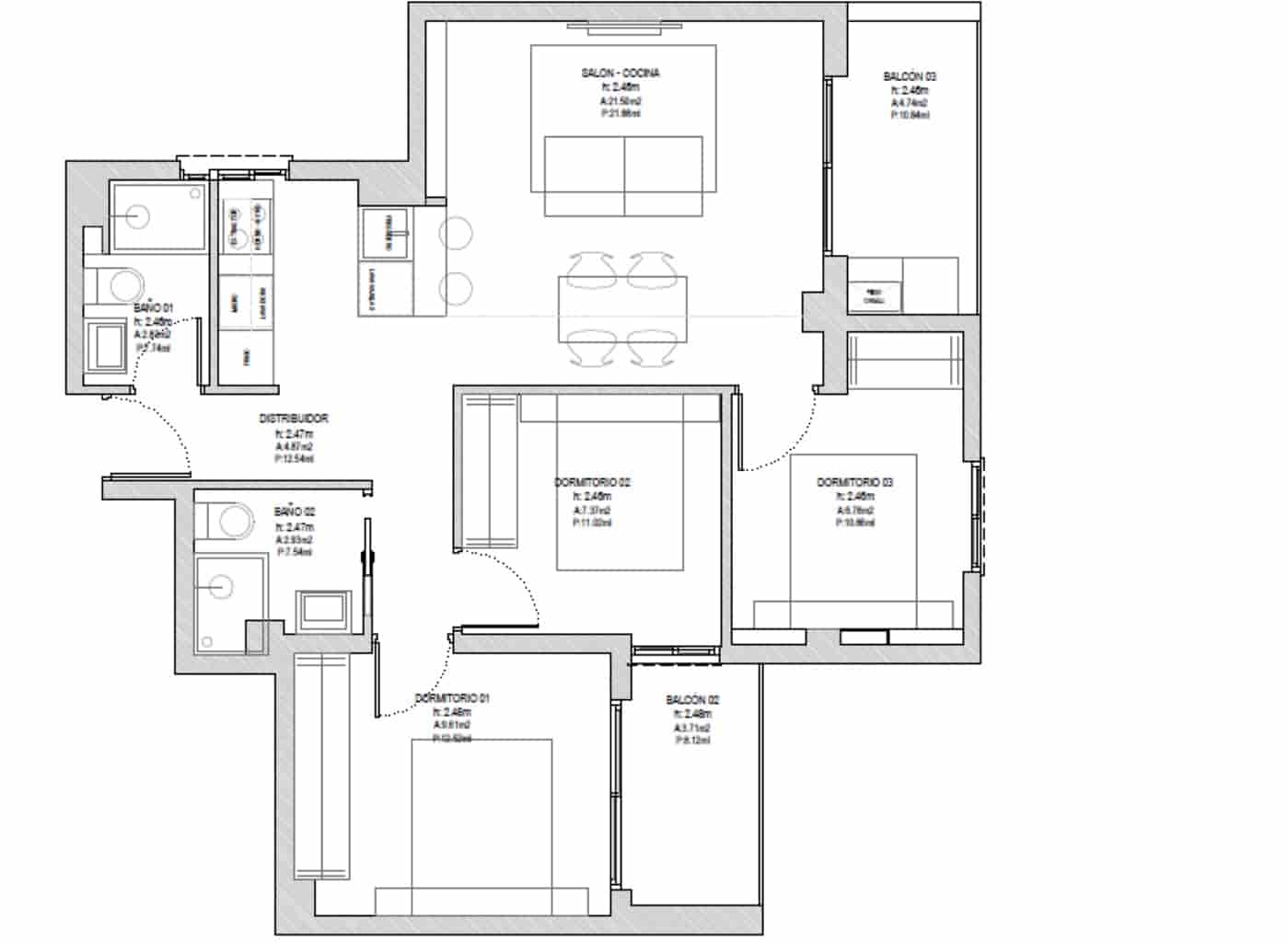 3 camera da letto Appartamento in vendita in Malaga citta - 420.000 € (Rif: 10093797)