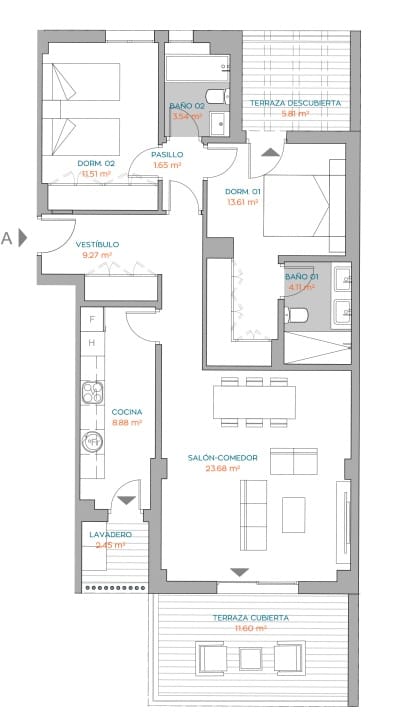 2 soveværelse Lejlighed til salg i Malaga by med swimmingpool garage - € 474.500 (Ref: 8677034)