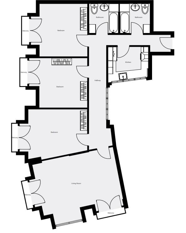 3 soveværelse Lejlighed til salg i Malaga by - € 599.000 (Ref: 8997324)