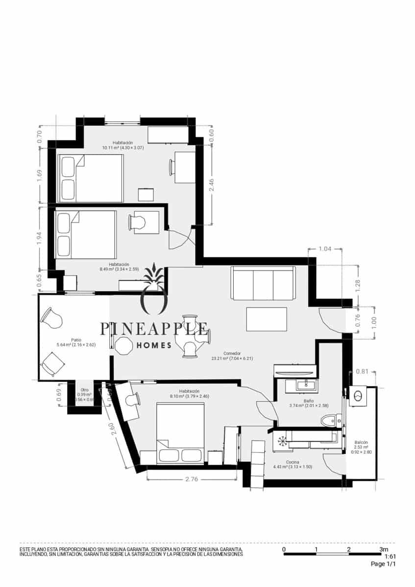 Apartamento de 3 habitaciones en Málaga ciudad en venta - 339.000 € (Ref: 9592138)