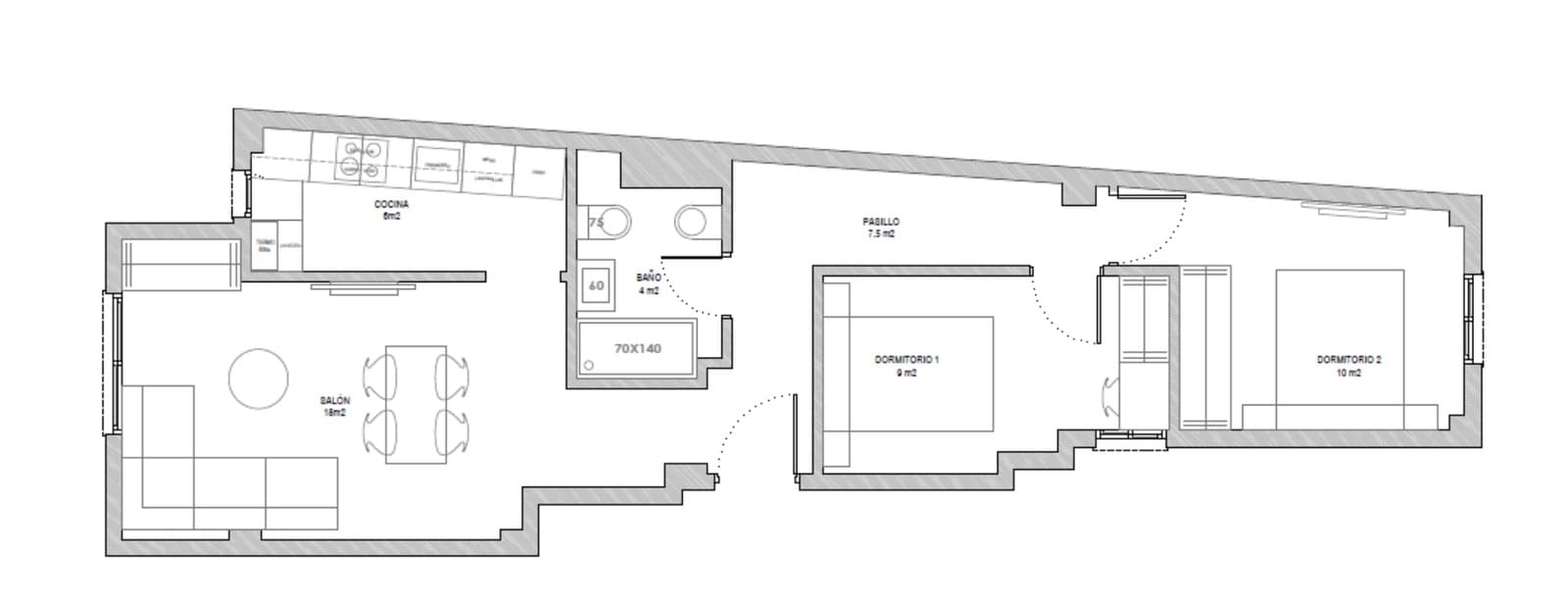 2 soveværelse Lejlighed til salg i Malaga by - € 315.000 (Ref: 9676402)